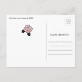 Carte Postale Teacup & Fleurs Baby shower Merci Postcard (Dos)
