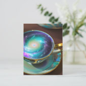 Carte Postale Teacup rempli avec la Galaxie (Debout devant)
