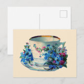 CARTE POSTALE : TEACUP VINTAGE (Devant / Derrière)