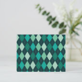 Carte Postale Teal argyle (Debout devant)