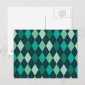 Carte Postale Teal argyle (Devant / Derrière)
