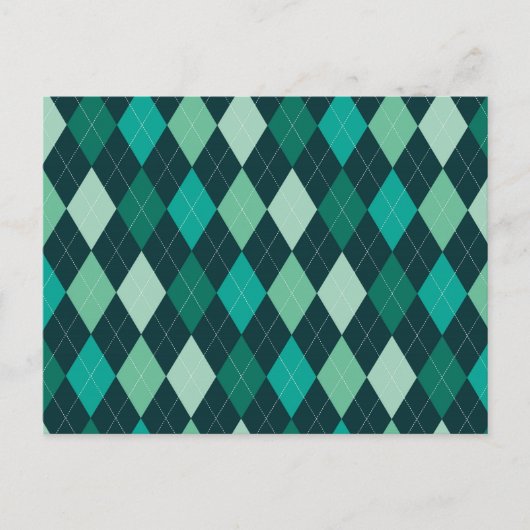 Carte Postale Teal argyle (Devant)