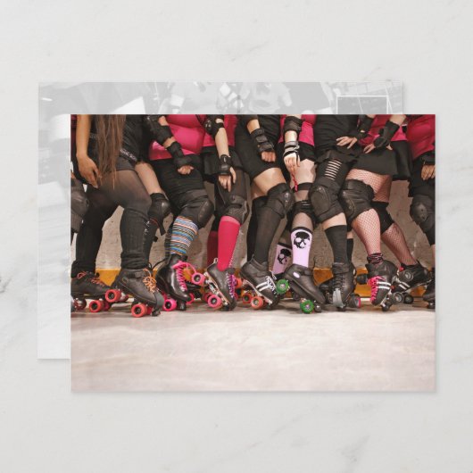 Carte Postale team roller derby (Devant / Derrière)