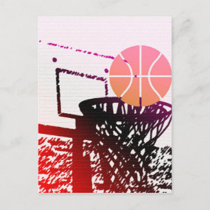 Carte Postale Team Sports Ball Basketball Net Coach Jeu