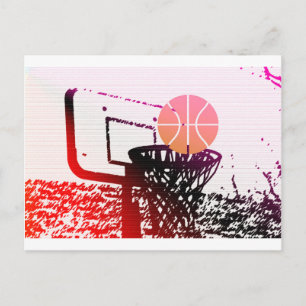 Carte Postale Team Sports Ball Basketball Net Coach Jeu