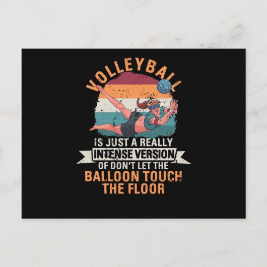 Carte Postale Team sports fan volleyball (Devant)