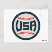 Carte Postale Team USA Baseball (Dos)