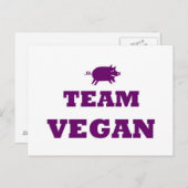 Carte postale Team Vegan (Devant / Derrière)