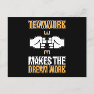 Carte Postale Team Work Makes Dream Work Employee Appreciation G