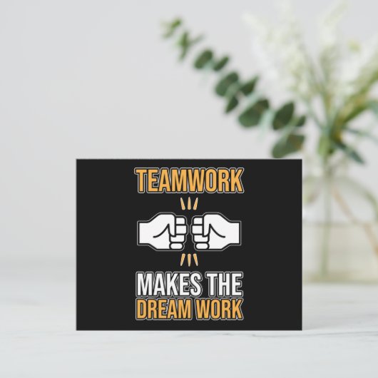 Carte Postale Team Work Makes Dream Work Employee Appreciation G (Debout devant)