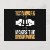 Carte Postale Team Work Makes Dream Work Employee Appreciation G (Devant)