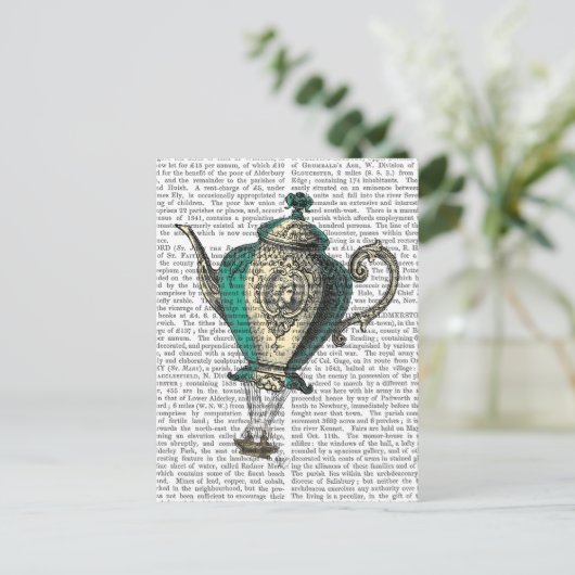 Carte Postale Teapot volant 1 Vert et Jaune (Debout devant)