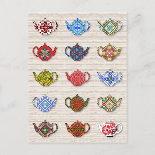 Carte Postale Teapots (Devant)