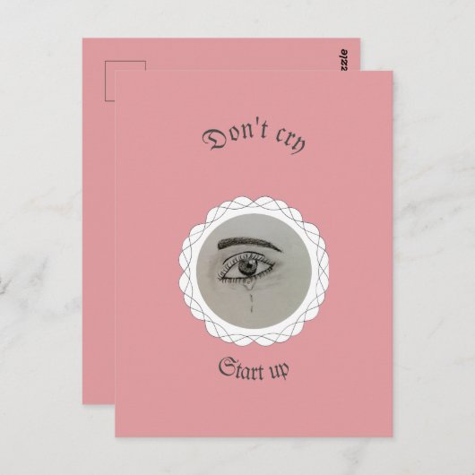 Carte Postale Tearing eye Throw Pillow (Devant / Derrière)