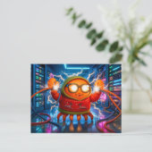 Carte Postale Tech Crab Facing Short Circuit In Serverroom (Debout devant)