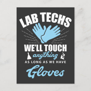 Carte Postale Technicien de laboratoire Funny Laboratoire Semain