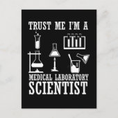 Carte Postale Technicien de laboratoire médical drôle humour sci (Devant)