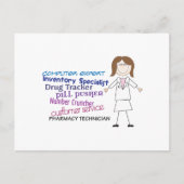Carte Postale Technicien en pharmacie (Devant)