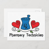 Carte Postale Technicien en pharmacie (Devant / Derrière)