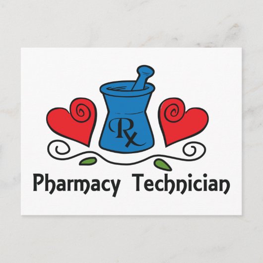 Carte Postale Technicien en pharmacie (Devant)
