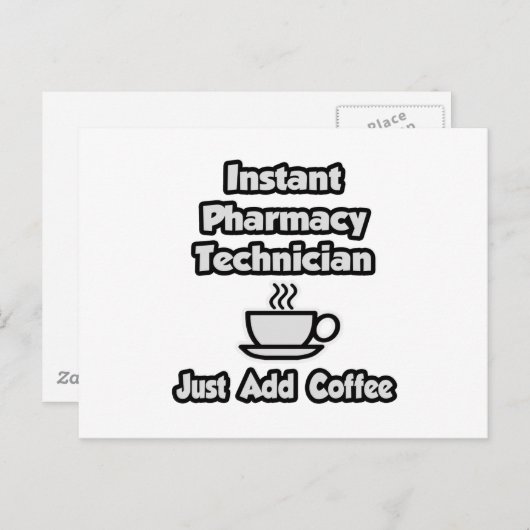 Carte Postale Technicien en pharmacie instantané .. Juste ajoute (Devant / Derrière)
