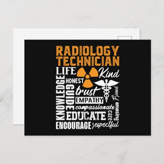 Carte Postale Technicien en radiologie Technicien en technologie (Devant / Derrière)