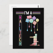 Carte Postale Technicien ongles Maquillage Technicien ongles Cos (Devant / Derrière)