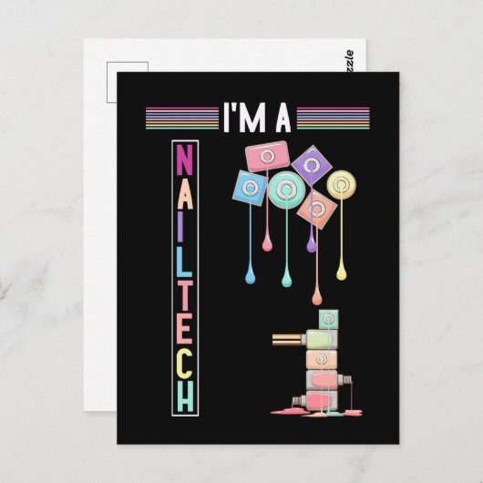 Carte Postale Technicien ongles Maquillage Technicien ongles Cos (Devant / Derrière)