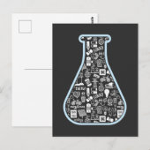 Carte Postale Technicien scientifique du tube d'essai de laborat (Devant / Derrière)