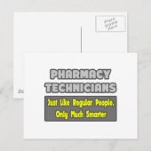 Carte Postale Techniciens en pharmacie .. Plus intelligent (Devant / Derrière)