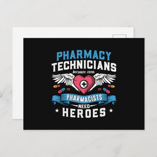 Carte Postale Techniciens en pharmacie Technicien Technicien Pha (Devant / Derrière)