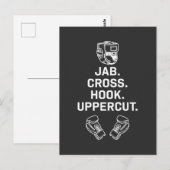 Carte Postale Technique de boxe Jab crochet uppercut Boîte de fo (Devant / Derrière)
