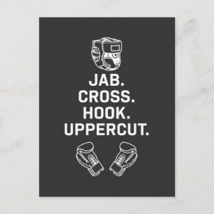 Carte Postale Technique de boxe Jab crochet uppercut Boîte de fo