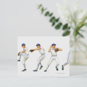 Carte Postale Technique de lancer de base-ball, image multiple (Debout devant)