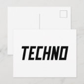 Carte Postale TECHNO Music (Devant / Derrière)