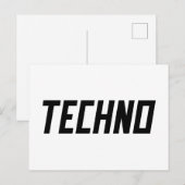 Carte Postale TECHNO Music (Devant / Derrière)