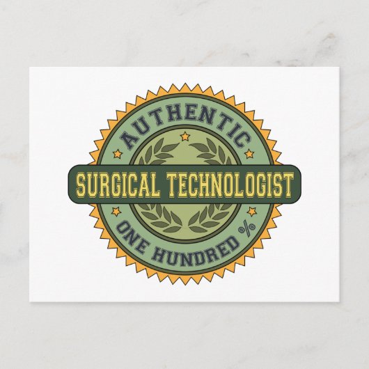 Carte Postale Technologue chirurgical authentique (Devant)