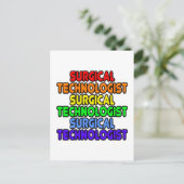 Carte Postale Technologue en chirurgie arc-en-ciel (Debout devant)