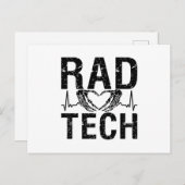 Carte Postale Technologue en médecine technique Rad Xray Radiolo (Devant / Derrière)