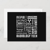 Carte Postale Technologue en radiologie Rad Tech X-Ray (Devant / Derrière)