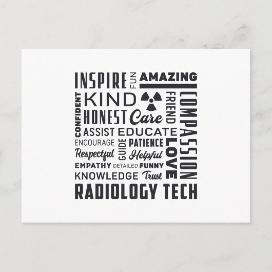 Carte Postale Technologue en radiologie Rad Tech X-Ray Tech (Devant)