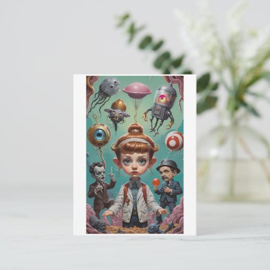 Carte Postale Technomancie récursive (Debout devant)