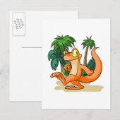 Carte Postale Techo orange sur une quête de Mystery Island (Devant / Derrière)