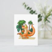 Carte Postale Techo orange sur une quête de Mystery Island (Debout devant)