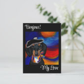 CARTE POSTALE TECKEL    (Debout devant)