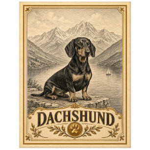 Carte Postale Teckel, Chien du Patrimoine Vintage