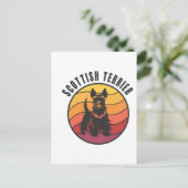 Carte Postale Teckel Écossais Vintage Soleil (Debout devant)