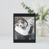 Carte Postale Teckel Hog Dog Né pour rouler Russell Terrier (Debout devant)