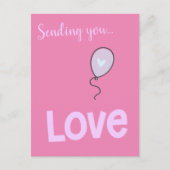 Carte Postale T'écrire Amour - Ballon Mignon (Devant)