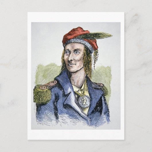 Carte Postale Tecumseh (1768-1813) (gravure colorée) (Devant)